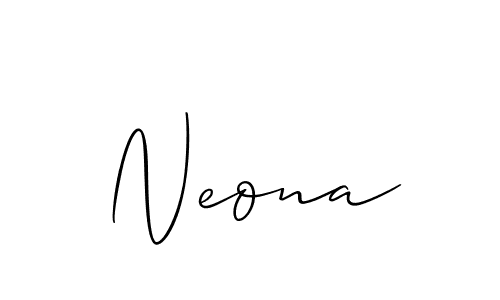 You should practise on your own different ways (Allison_Script) to write your name (Neona) in signature. don't let someone else do it for you. Neona signature style 2 images and pictures png