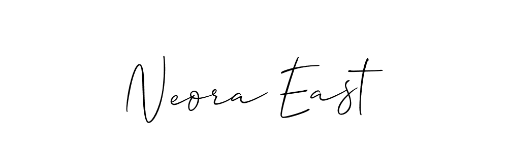 How to make Neora East signature? Allison_Script is a professional autograph style. Create handwritten signature for Neora East name. Neora East signature style 2 images and pictures png