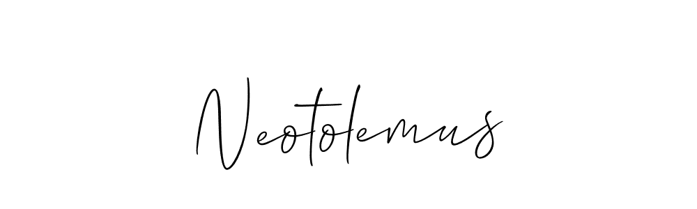 Similarly Allison_Script is the best handwritten signature design. Signature creator online .You can use it as an online autograph creator for name Neotolemus. Neotolemus signature style 2 images and pictures png