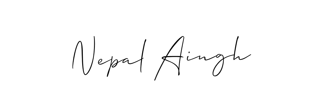 This is the best signature style for the Nepal Aingh name. Also you like these signature font (Allison_Script). Mix name signature. Nepal Aingh signature style 2 images and pictures png