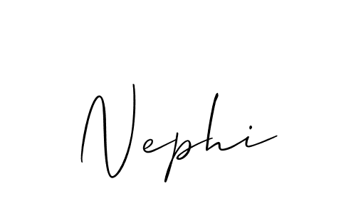 Allison_Script is a professional signature style that is perfect for those who want to add a touch of class to their signature. It is also a great choice for those who want to make their signature more unique. Get Nephi name to fancy signature for free. Nephi signature style 2 images and pictures png