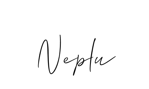 if you are searching for the best signature style for your name Neplu. so please give up your signature search. here we have designed multiple signature styles  using Allison_Script. Neplu signature style 2 images and pictures png