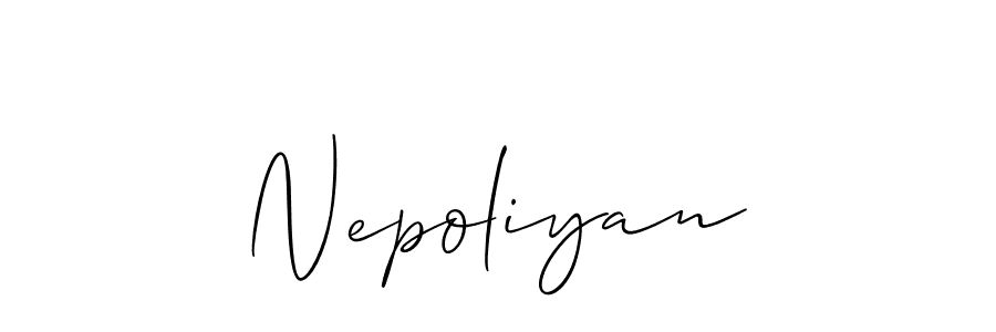 Nepoliyan stylish signature style. Best Handwritten Sign (Allison_Script) for my name. Handwritten Signature Collection Ideas for my name Nepoliyan. Nepoliyan signature style 2 images and pictures png