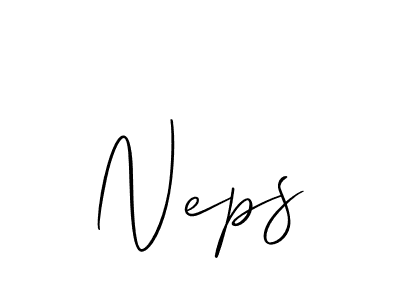 The best way (Allison_Script) to make a short signature is to pick only two or three words in your name. The name Neps include a total of six letters. For converting this name. Neps signature style 2 images and pictures png