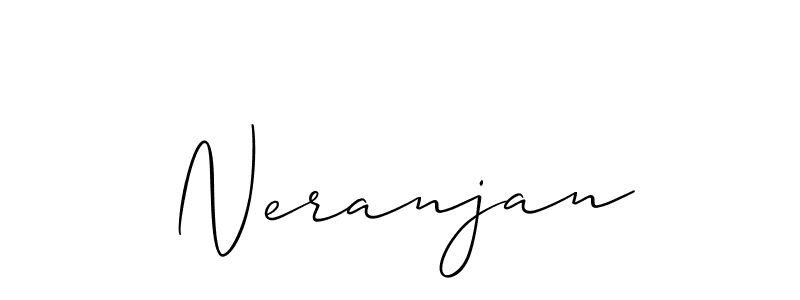 Use a signature maker to create a handwritten signature online. With this signature software, you can design (Allison_Script) your own signature for name Neranjan. Neranjan signature style 2 images and pictures png
