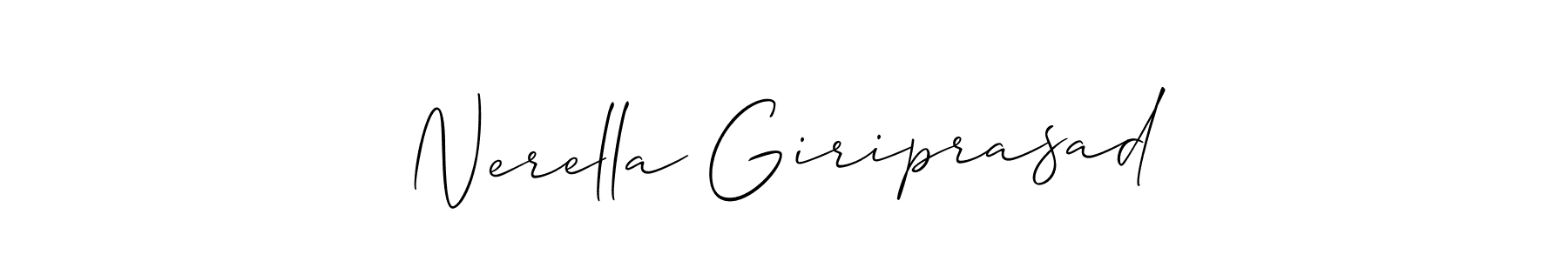 Create a beautiful signature design for name Nerella Giriprasad. With this signature (Allison_Script) fonts, you can make a handwritten signature for free. Nerella Giriprasad signature style 2 images and pictures png