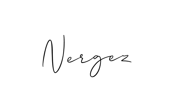 Make a beautiful signature design for name Nergez. With this signature (Allison_Script) style, you can create a handwritten signature for free. Nergez signature style 2 images and pictures png