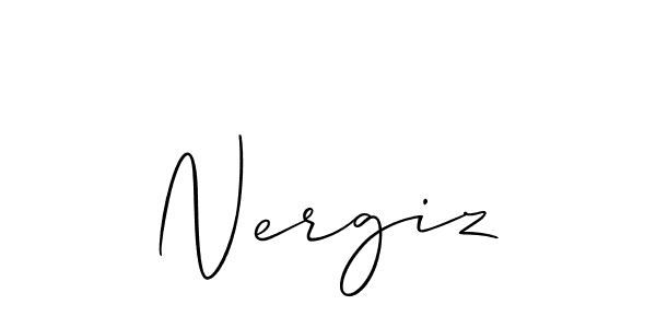 Similarly Allison_Script is the best handwritten signature design. Signature creator online .You can use it as an online autograph creator for name Nergiz. Nergiz signature style 2 images and pictures png