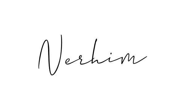 Best and Professional Signature Style for Nerhim. Allison_Script Best Signature Style Collection. Nerhim signature style 2 images and pictures png