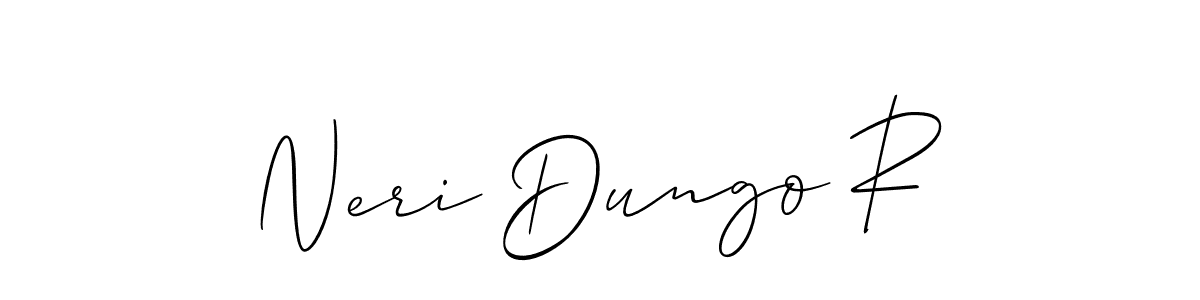 Allison_Script is a professional signature style that is perfect for those who want to add a touch of class to their signature. It is also a great choice for those who want to make their signature more unique. Get Neri Dungo R name to fancy signature for free. Neri Dungo R signature style 2 images and pictures png