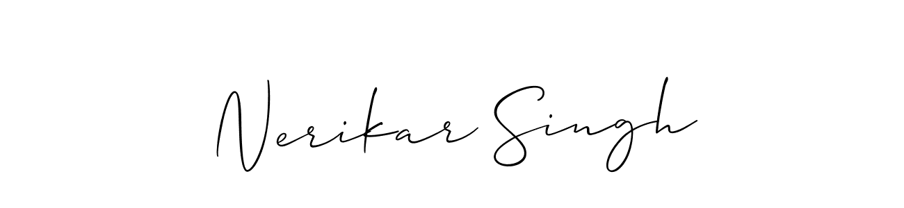 Design your own signature with our free online signature maker. With this signature software, you can create a handwritten (Allison_Script) signature for name Nerikar Singh. Nerikar Singh signature style 2 images and pictures png