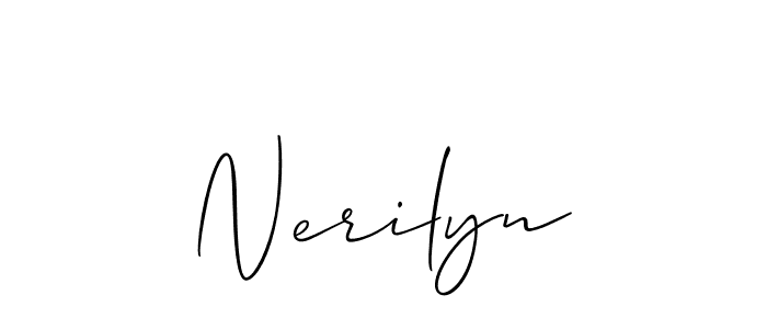 How to make Nerilyn name signature. Use Allison_Script style for creating short signs online. This is the latest handwritten sign. Nerilyn signature style 2 images and pictures png