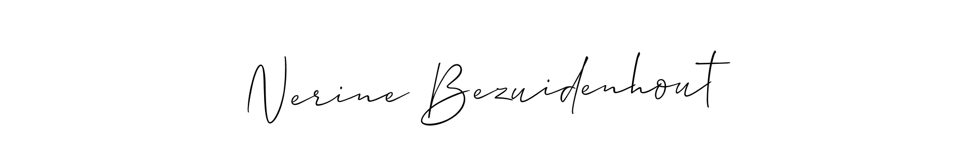 Make a short Nerine Bezuidenhout signature style. Manage your documents anywhere anytime using Allison_Script. Create and add eSignatures, submit forms, share and send files easily. Nerine Bezuidenhout signature style 2 images and pictures png