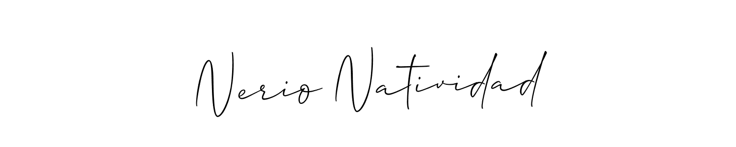 Similarly Allison_Script is the best handwritten signature design. Signature creator online .You can use it as an online autograph creator for name Nerio Natividad. Nerio Natividad signature style 2 images and pictures png