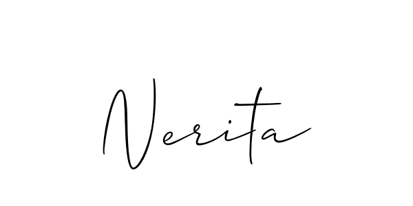You can use this online signature creator to create a handwritten signature for the name Nerita. This is the best online autograph maker. Nerita signature style 2 images and pictures png