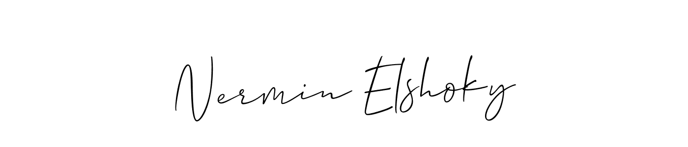 Once you've used our free online signature maker to create your best signature Allison_Script style, it's time to enjoy all of the benefits that Nermin Elshoky name signing documents. Nermin Elshoky signature style 2 images and pictures png