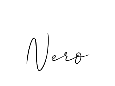 Design your own signature with our free online signature maker. With this signature software, you can create a handwritten (Allison_Script) signature for name Nero. Nero signature style 2 images and pictures png