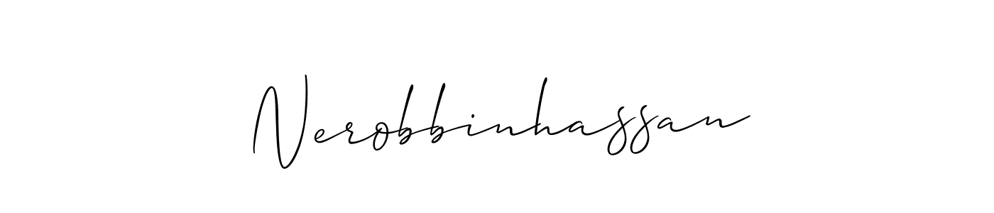 Also we have Nerobbinhassan name is the best signature style. Create professional handwritten signature collection using Allison_Script autograph style. Nerobbinhassan signature style 2 images and pictures png