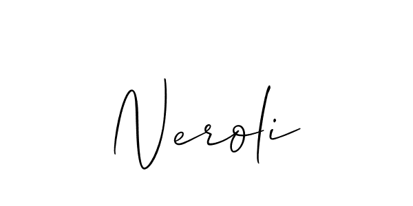 Also You can easily find your signature by using the search form. We will create Neroli name handwritten signature images for you free of cost using Allison_Script sign style. Neroli signature style 2 images and pictures png