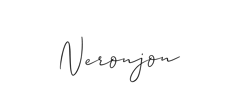 Also You can easily find your signature by using the search form. We will create Neronjon name handwritten signature images for you free of cost using Allison_Script sign style. Neronjon signature style 2 images and pictures png