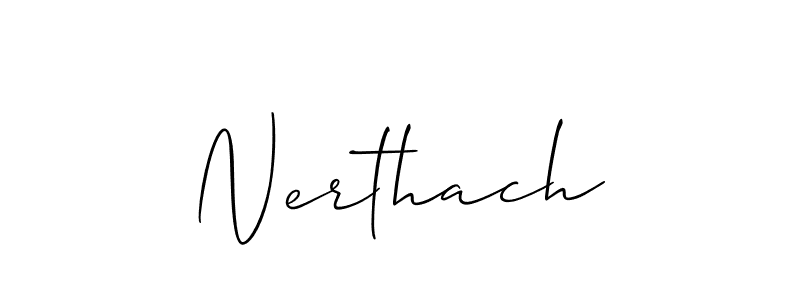 Design your own signature with our free online signature maker. With this signature software, you can create a handwritten (Allison_Script) signature for name Nerthach. Nerthach signature style 2 images and pictures png