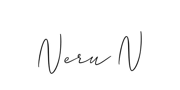 Make a beautiful signature design for name Neru N. Use this online signature maker to create a handwritten signature for free. Neru N signature style 2 images and pictures png