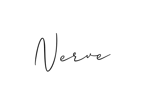 You should practise on your own different ways (Allison_Script) to write your name (Nerve) in signature. don't let someone else do it for you. Nerve signature style 2 images and pictures png