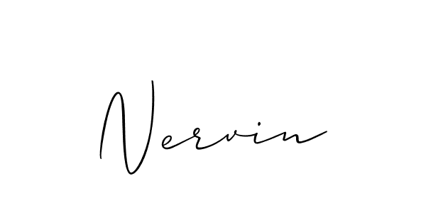 How to make Nervin signature? Allison_Script is a professional autograph style. Create handwritten signature for Nervin name. Nervin signature style 2 images and pictures png