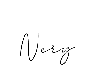 Use a signature maker to create a handwritten signature online. With this signature software, you can design (Allison_Script) your own signature for name Nery. Nery signature style 2 images and pictures png