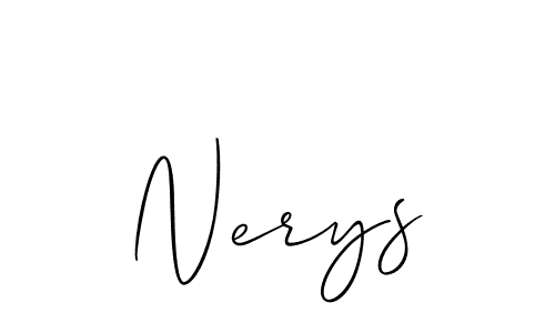if you are searching for the best signature style for your name Nerys. so please give up your signature search. here we have designed multiple signature styles  using Allison_Script. Nerys signature style 2 images and pictures png