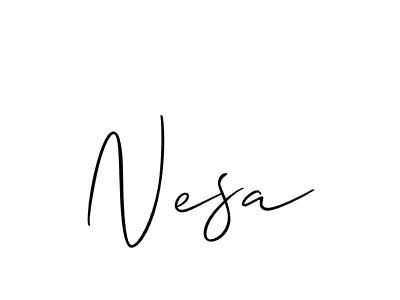 It looks lik you need a new signature style for name Nesa. Design unique handwritten (Allison_Script) signature with our free signature maker in just a few clicks. Nesa signature style 2 images and pictures png