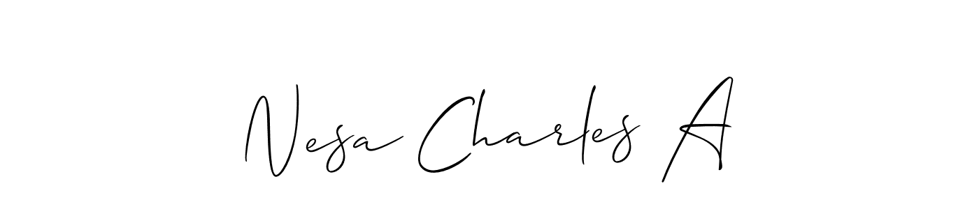 Best and Professional Signature Style for Nesa Charles A. Allison_Script Best Signature Style Collection. Nesa Charles A signature style 2 images and pictures png