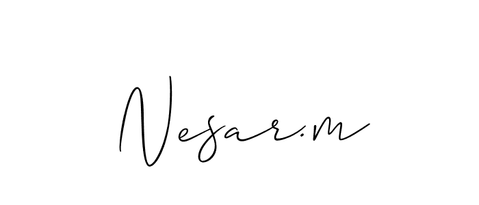 Once you've used our free online signature maker to create your best signature Allison_Script style, it's time to enjoy all of the benefits that Nesar.m name signing documents. Nesar.m signature style 2 images and pictures png