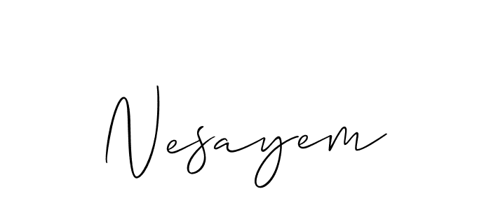 Also You can easily find your signature by using the search form. We will create Nesayem name handwritten signature images for you free of cost using Allison_Script sign style. Nesayem signature style 2 images and pictures png
