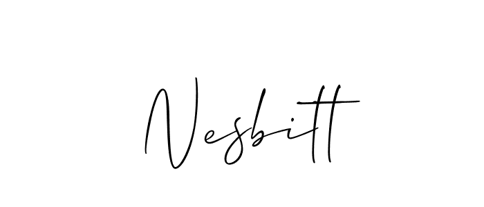 You should practise on your own different ways (Allison_Script) to write your name (Nesbitt) in signature. don't let someone else do it for you. Nesbitt signature style 2 images and pictures png