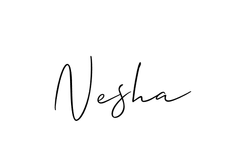 How to make Nesha name signature. Use Allison_Script style for creating short signs online. This is the latest handwritten sign. Nesha signature style 2 images and pictures png