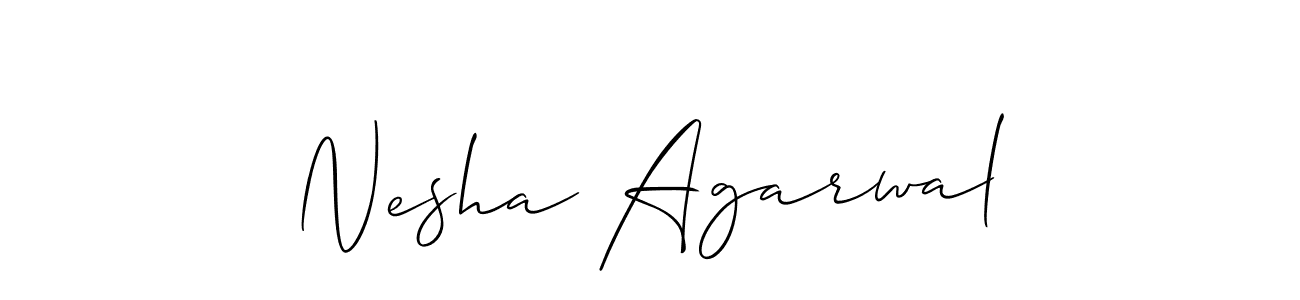 How to Draw Nesha Agarwal signature style? Allison_Script is a latest design signature styles for name Nesha Agarwal. Nesha Agarwal signature style 2 images and pictures png