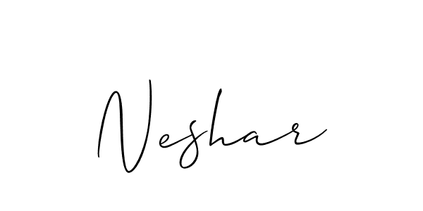 Similarly Allison_Script is the best handwritten signature design. Signature creator online .You can use it as an online autograph creator for name Neshar. Neshar signature style 2 images and pictures png