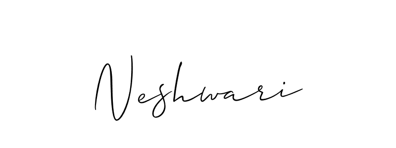 Create a beautiful signature design for name Neshwari. With this signature (Allison_Script) fonts, you can make a handwritten signature for free. Neshwari signature style 2 images and pictures png