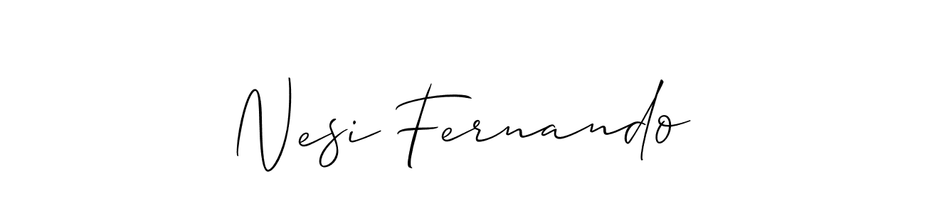 Best and Professional Signature Style for Nesi Fernando. Allison_Script Best Signature Style Collection. Nesi Fernando signature style 2 images and pictures png