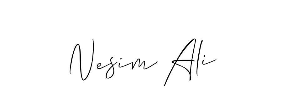 Nesim Ali stylish signature style. Best Handwritten Sign (Allison_Script) for my name. Handwritten Signature Collection Ideas for my name Nesim Ali. Nesim Ali signature style 2 images and pictures png