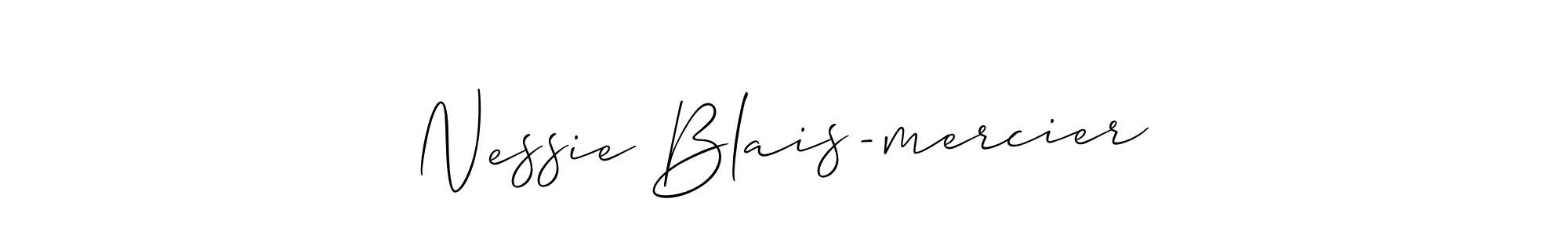 See photos of Nessie Blais-mercier official signature by Spectra . Check more albums & portfolios. Read reviews & check more about Allison_Script font. Nessie Blais-mercier signature style 2 images and pictures png