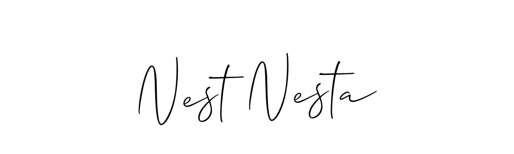 Use a signature maker to create a handwritten signature online. With this signature software, you can design (Allison_Script) your own signature for name Nest Nesta. Nest Nesta signature style 2 images and pictures png