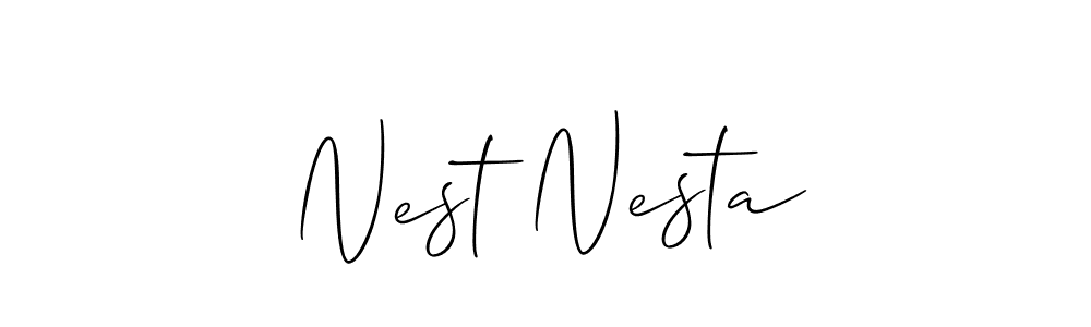 You should practise on your own different ways (Allison_Script) to write your name (Nest Nesta) in signature. don't let someone else do it for you. Nest Nesta signature style 2 images and pictures png
