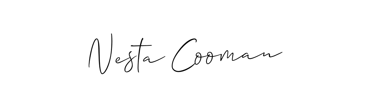 Nesta Cooman stylish signature style. Best Handwritten Sign (Allison_Script) for my name. Handwritten Signature Collection Ideas for my name Nesta Cooman. Nesta Cooman signature style 2 images and pictures png