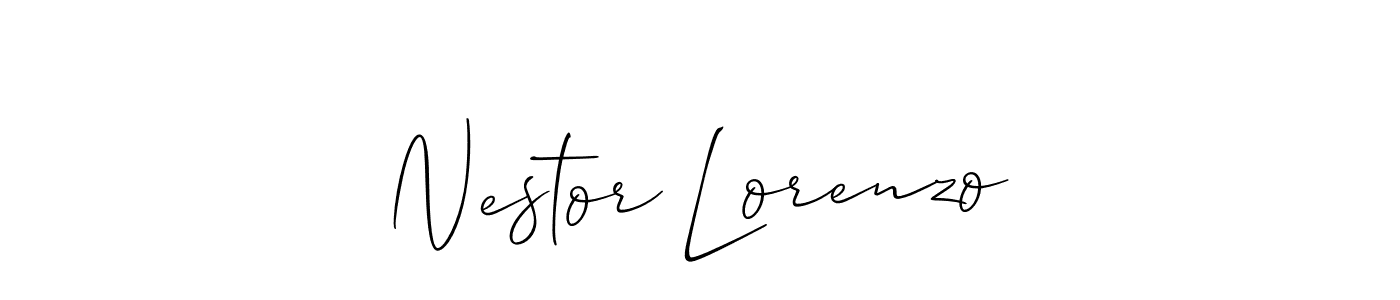 How to make Nestor Lorenzo signature? Allison_Script is a professional autograph style. Create handwritten signature for Nestor Lorenzo name. Nestor Lorenzo signature style 2 images and pictures png