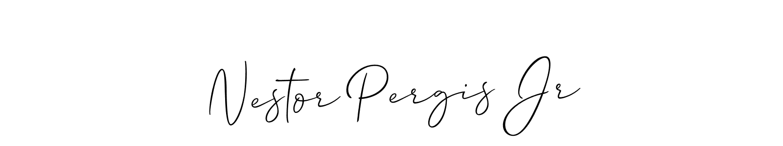 How to make Nestor Pergis Jr signature? Allison_Script is a professional autograph style. Create handwritten signature for Nestor Pergis Jr name. Nestor Pergis Jr signature style 2 images and pictures png