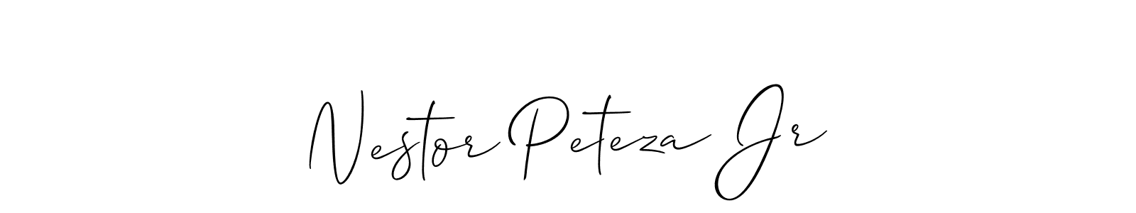 Use a signature maker to create a handwritten signature online. With this signature software, you can design (Allison_Script) your own signature for name Nestor Peteza Jr. Nestor Peteza Jr signature style 2 images and pictures png