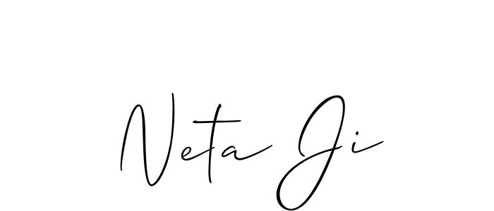 Also You can easily find your signature by using the search form. We will create Neta Ji name handwritten signature images for you free of cost using Allison_Script sign style. Neta Ji signature style 2 images and pictures png