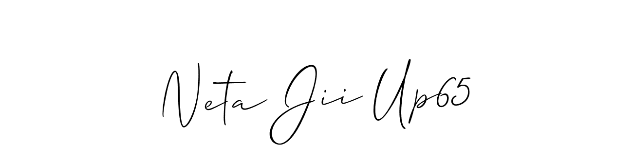 How to Draw Neta Jii Up65 signature style? Allison_Script is a latest design signature styles for name Neta Jii Up65. Neta Jii Up65 signature style 2 images and pictures png